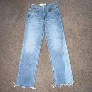FRANK & EILEEN MONAGHAN Wide Leg 1990 Wash Italian Vintage Denim Jeans  NWOT 26
